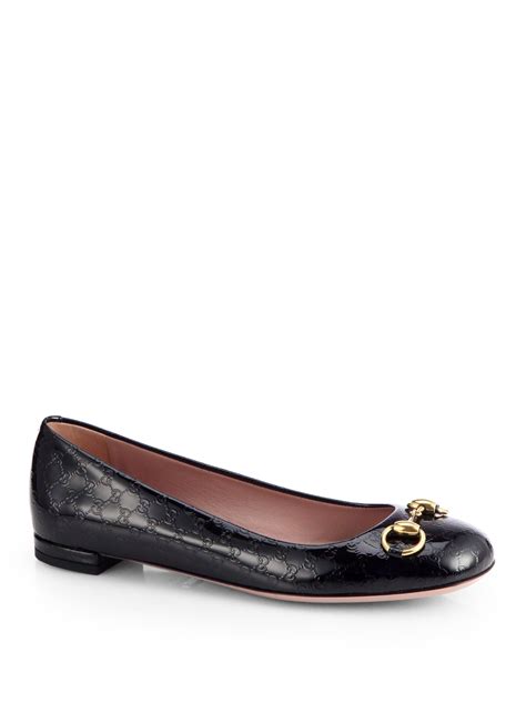 gucci leather heart ballet flat|Gucci black ballet flats.